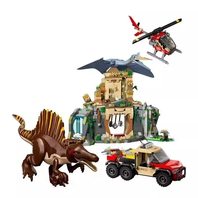 سبينوصور وFengshen الزاحف المجنح المهمة الجوية الإبداعية سلسلة نموذج الأولاد التعليمية ديناصور لغز لعبة هدية الديكور 76976 #6