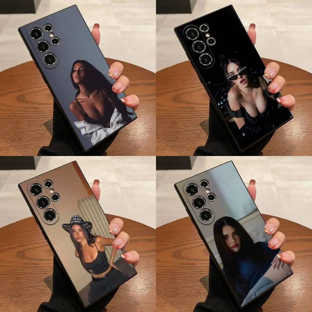 M-Madison Beer Life Funda de teléfono con soporte para Samsung S25,S24,S21,S22,S23,S30,Ultra,S20,Plus,Fe,Lite,5G Caja Negra