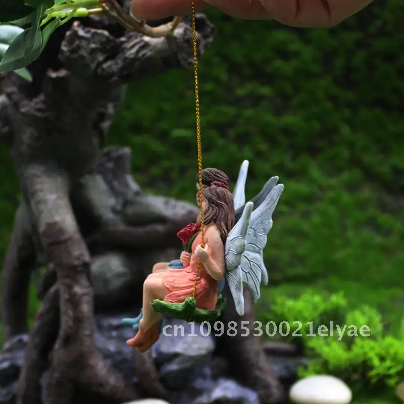 Micro Landscape Couple Flower Fairy Garden Pendant Foreign Trade Resin Crafts Angel Creative Scene Decorations