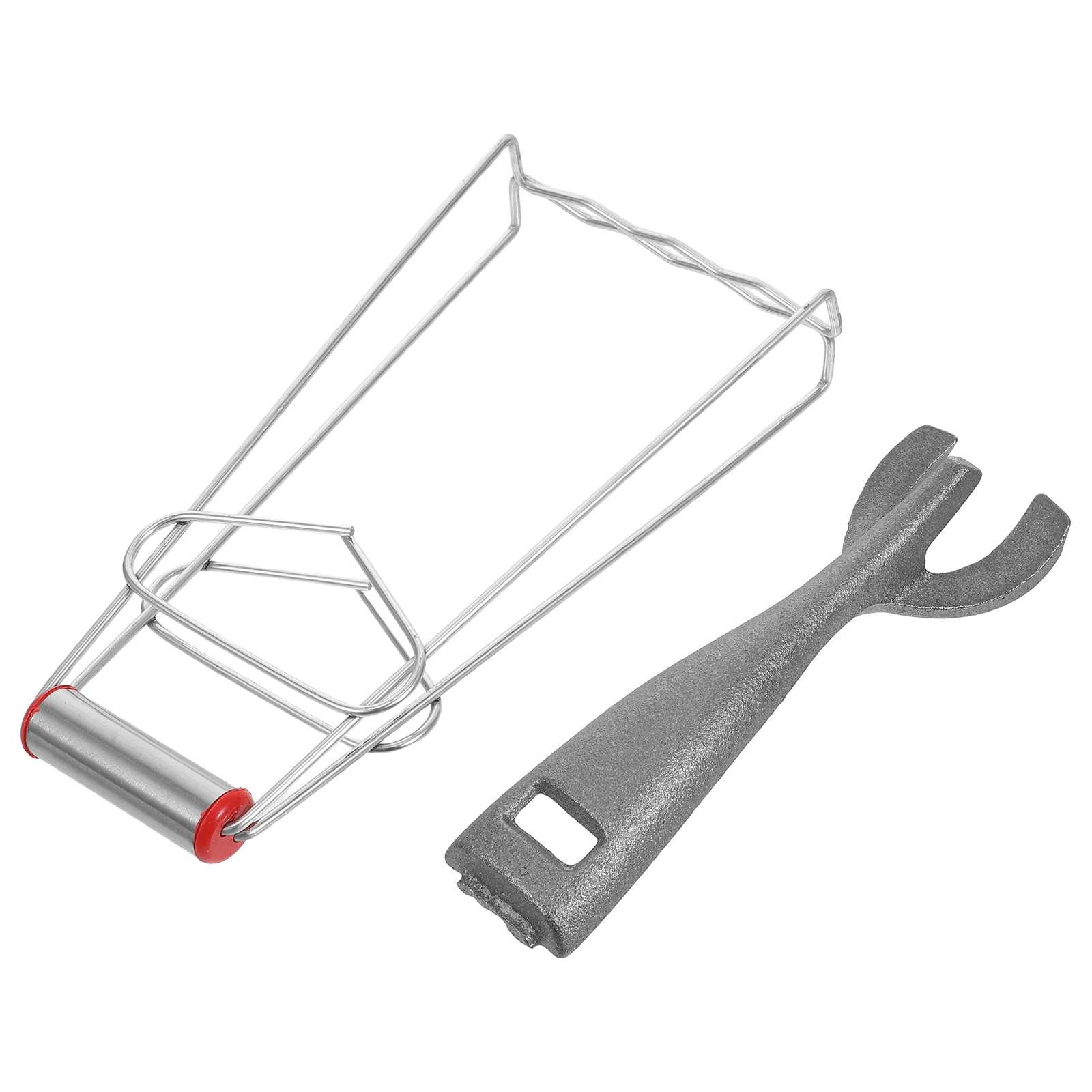 

1 set Cast Iron Clamp Tongs Heat Resistant Gripper for Pan Anti Scalding Hot Dish Lifter Plate Clip BBQ Tool Set