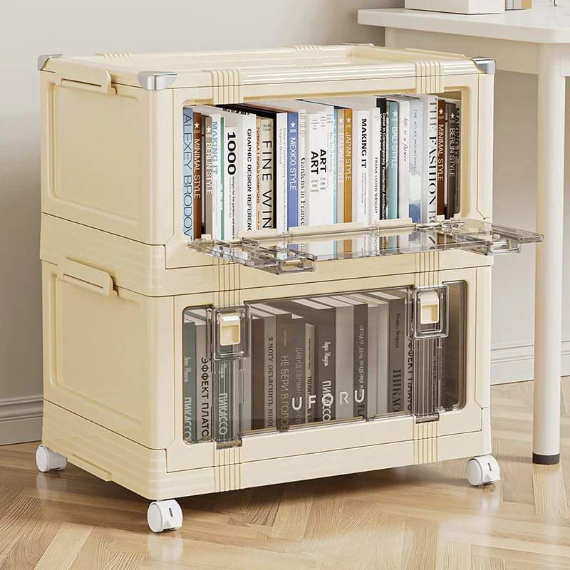 

Складной ящик для хранения, складная коробка для книг, органайзер для учебных принадлежностей, можно ставить в упорядоченную стопку, с возможностью использования в качестве мобильного шкафа для хранения.