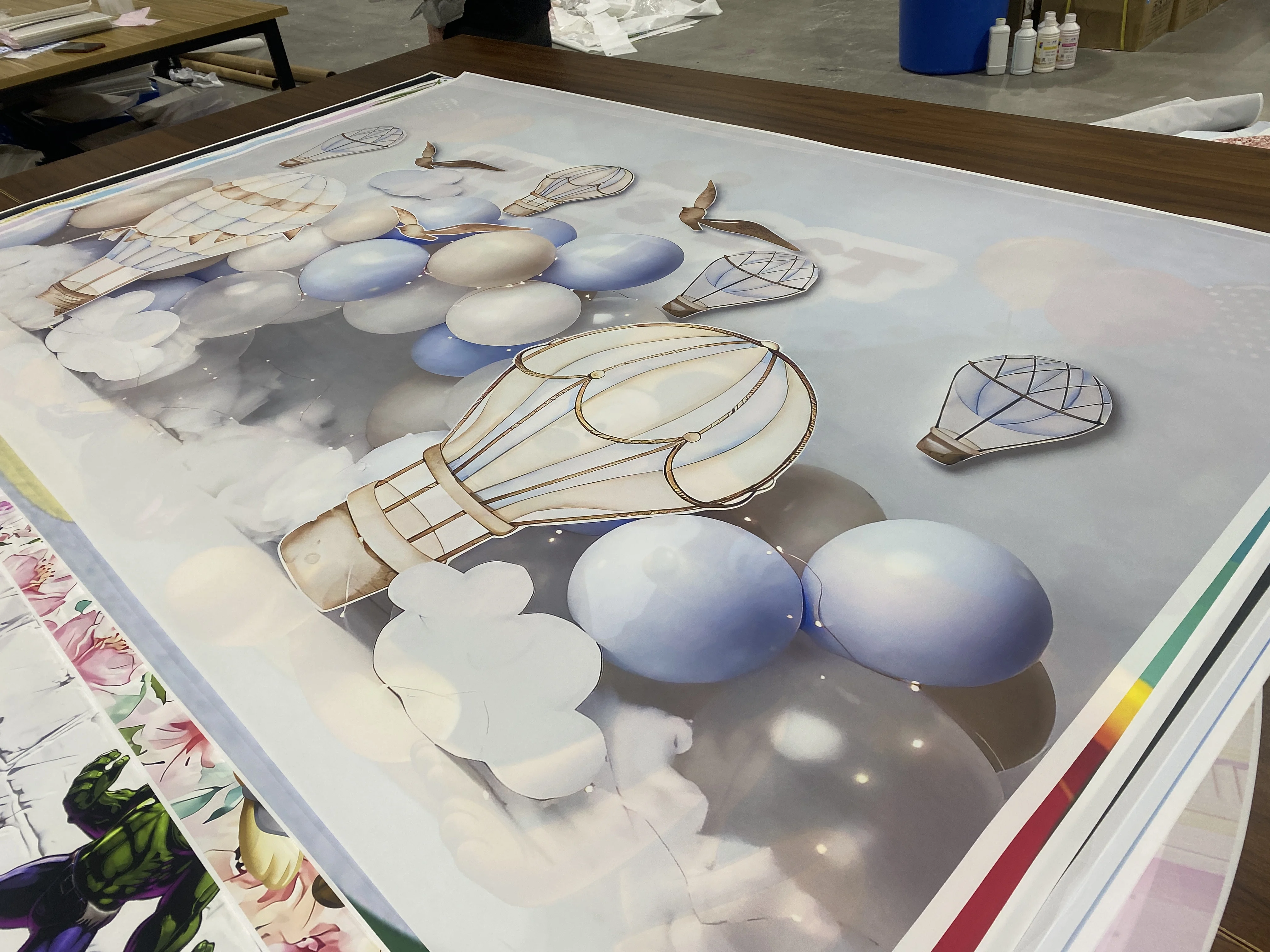 雲の形をした子供の誕生日の背景,青と白の雲,流行の空気の星,新生児の写真の背景