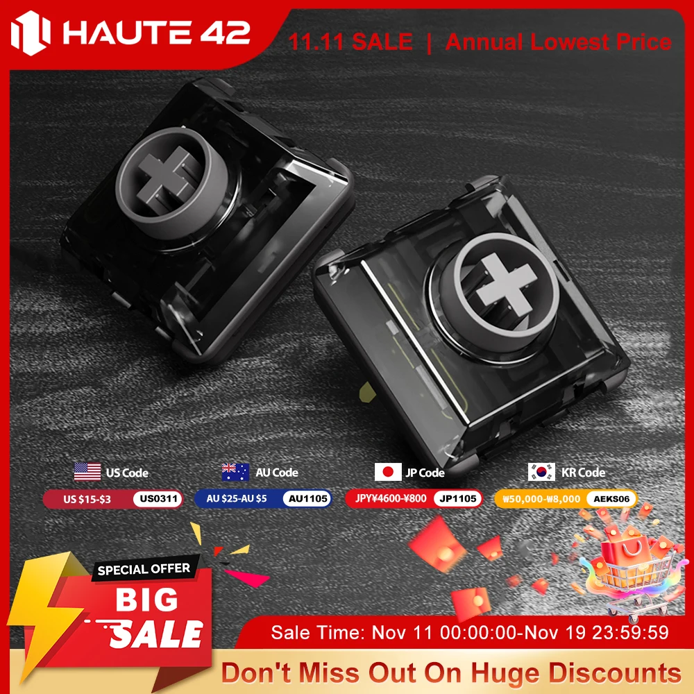 Haute42 Kailh Low Profile Shadow Hunting Switch For Hitbox Controller Mechanical Keyboard 2.0mm Linear Silent Switch For Hitbox