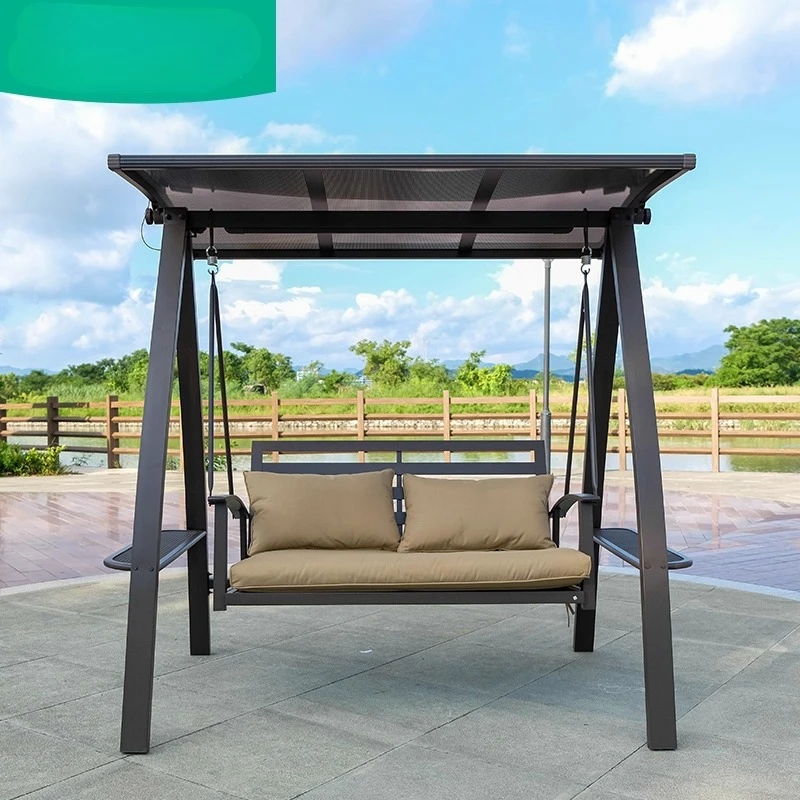 Уличные качели Солнечный свет Кресло-качалка Алюминиевый балкон Открытый отдых Интернет-знаменитость Подвесное кресло Двор Двойные качели