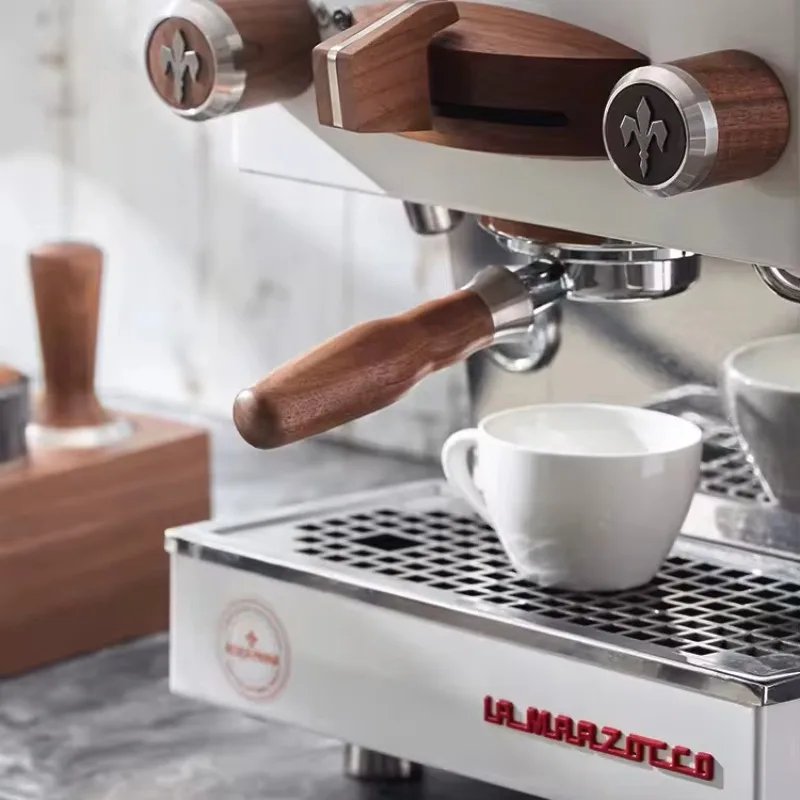 PANCERKA-Juego de accesorios para cafetera ecológicos, perilla de portafiltro de madera de nogal y placa de cubierta de palanca, Ord mínimo, gran oferta, 2025