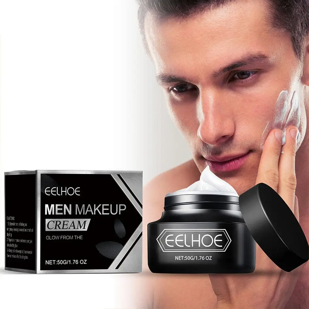 Crema BB para hombre, corrector Facial, Control de aceite, resistente al agua, cubierta de flavos, crema iluminadora nutritiva para hombre largo, BB Facial duradero S4V8