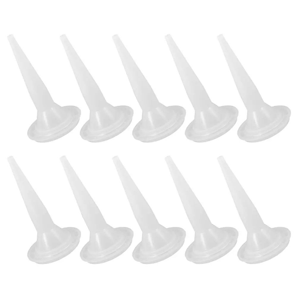 

10pcs Caulk Nozzle Hose Applicator Extension Plastic Head Long Reusable Precision Sealer Adhesive Dispenser Tip For Crafts