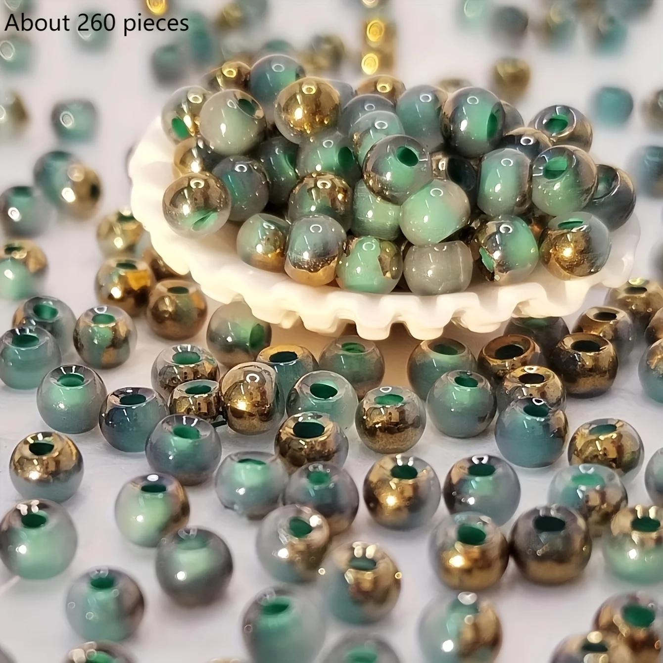 DIY handgemaakte sieradenmaterialen met ronde kralen, kleurrijke kralen, accessoires voor het maken van armbanden, oorbellen en kettingen