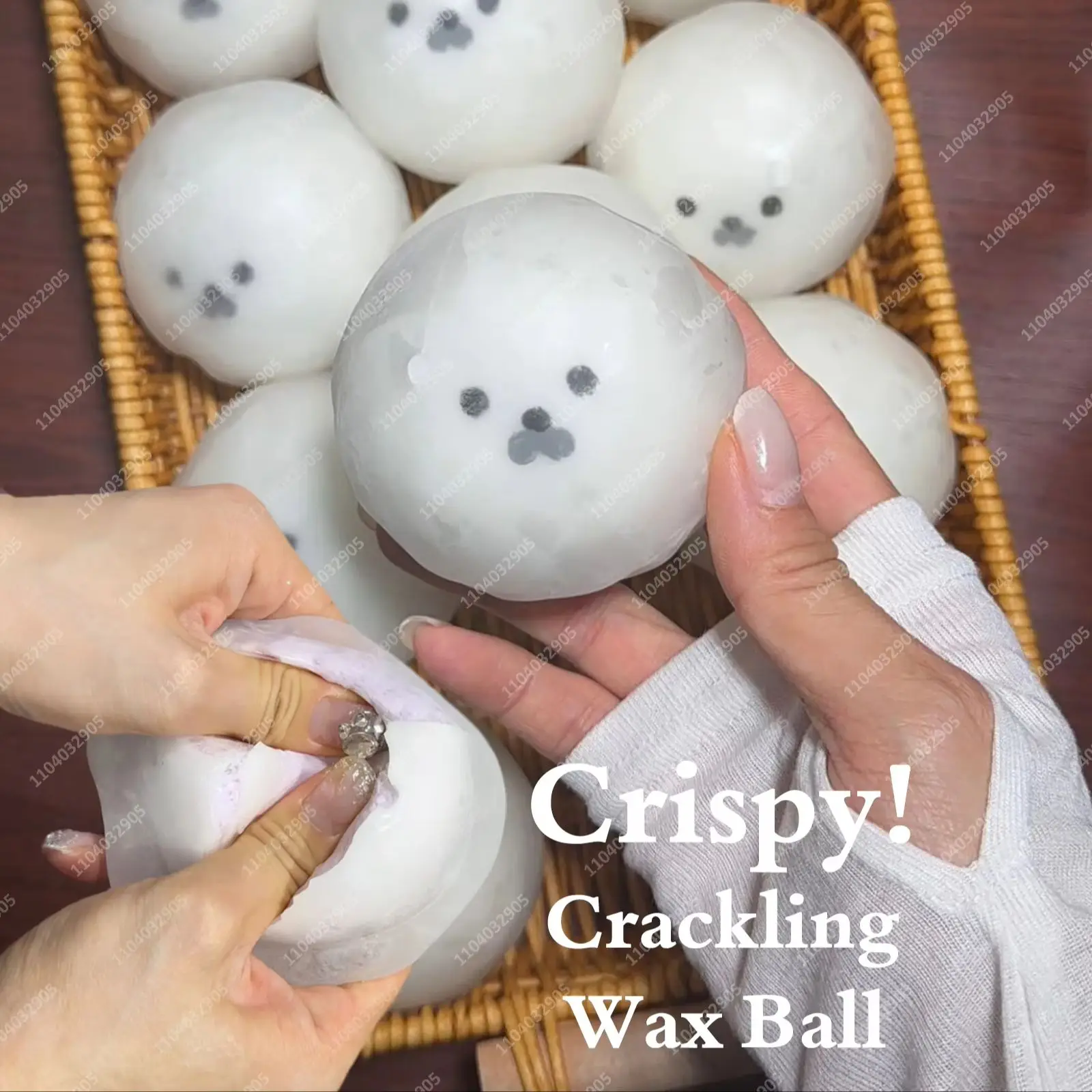 Crispy Stress Ball Cracking Wax Crunchy Shatter Squishy Ball ASMR Satisfying Pop Sound Anti Stress Relief Fidget Toys for Adults