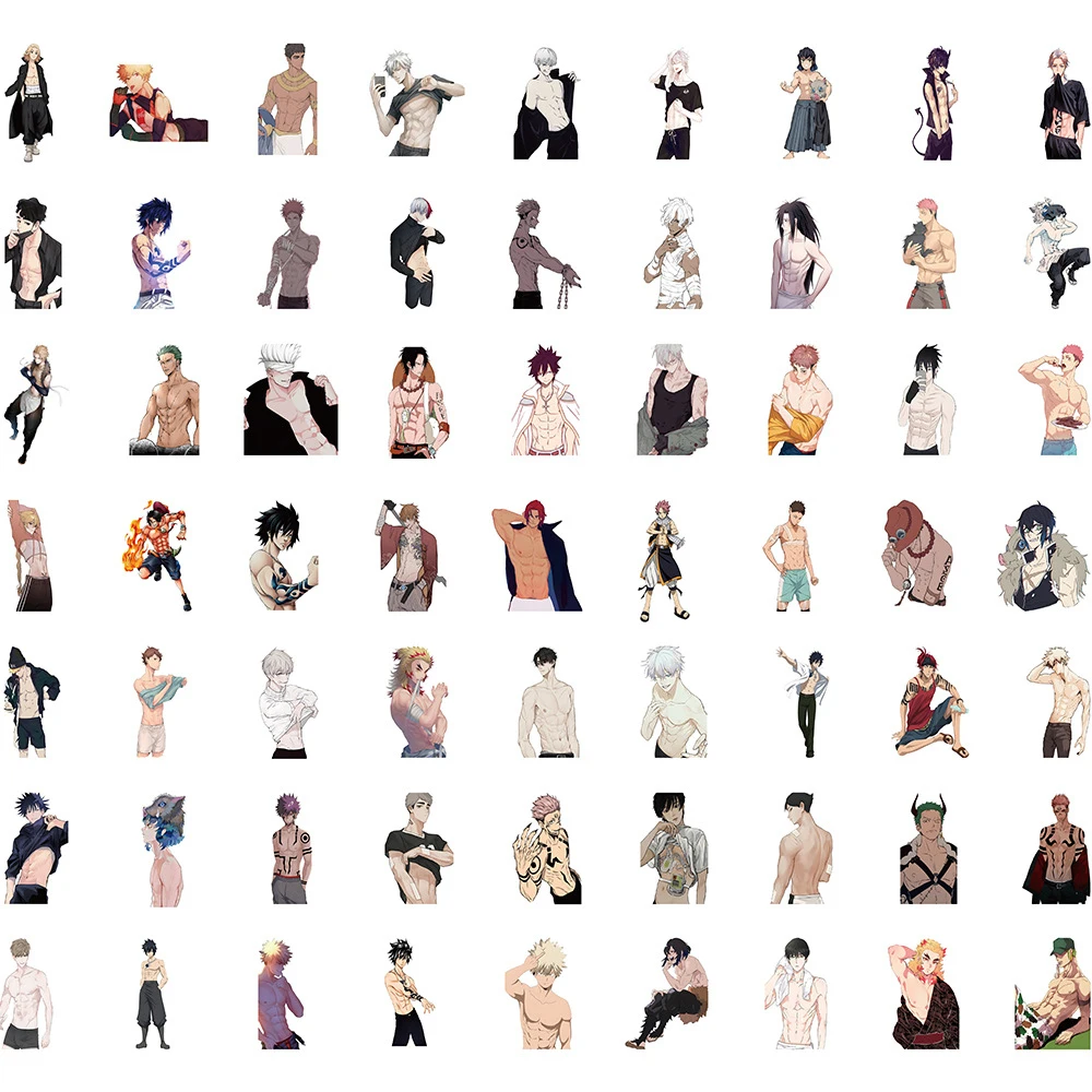 10/30/60pcs Cool Anime Naakte Spier Man Stickers Cartoon Waterdichte Decals DIY Koffer Laptop Briefpapier Cool graffiti Sticker