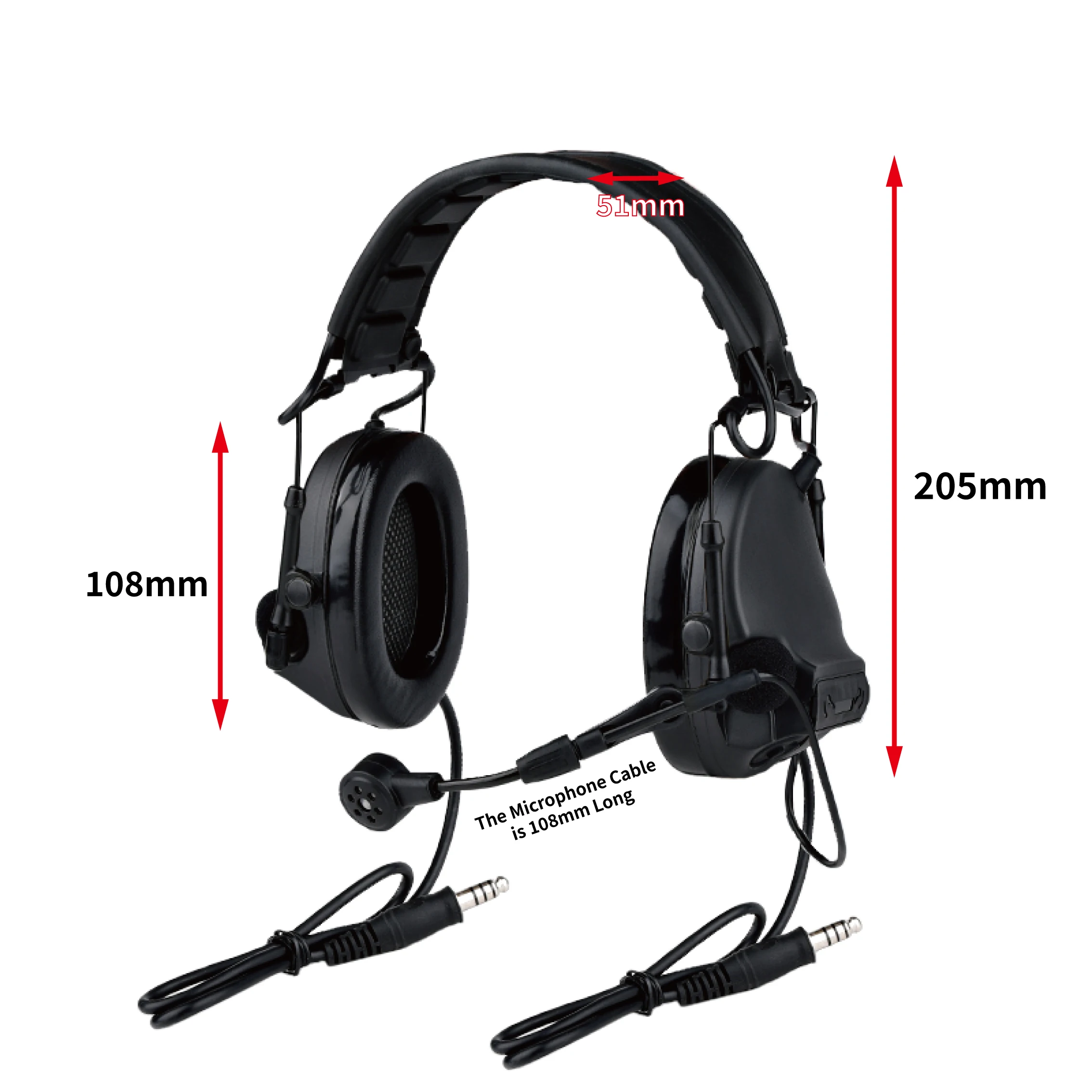 Wadsn-headset tático c3 comunicação dupla, cancelamento de ruído, para caça, proteção auditiva, tiro