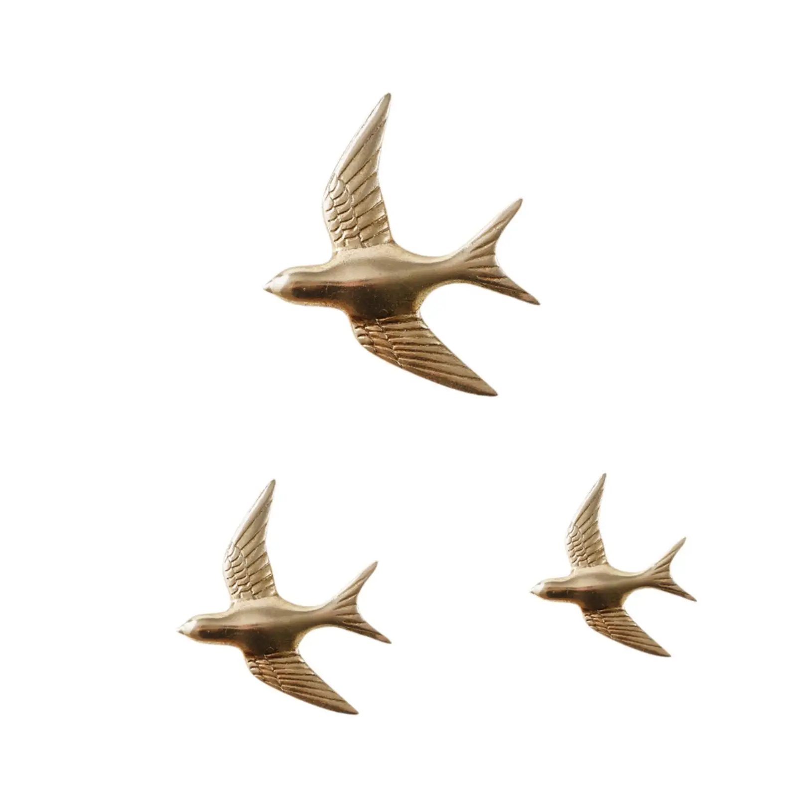 Minimalist Swallow Wall Ornament Set Resin 3D Bird Figurine Modern Art for Living Room Wall Decor