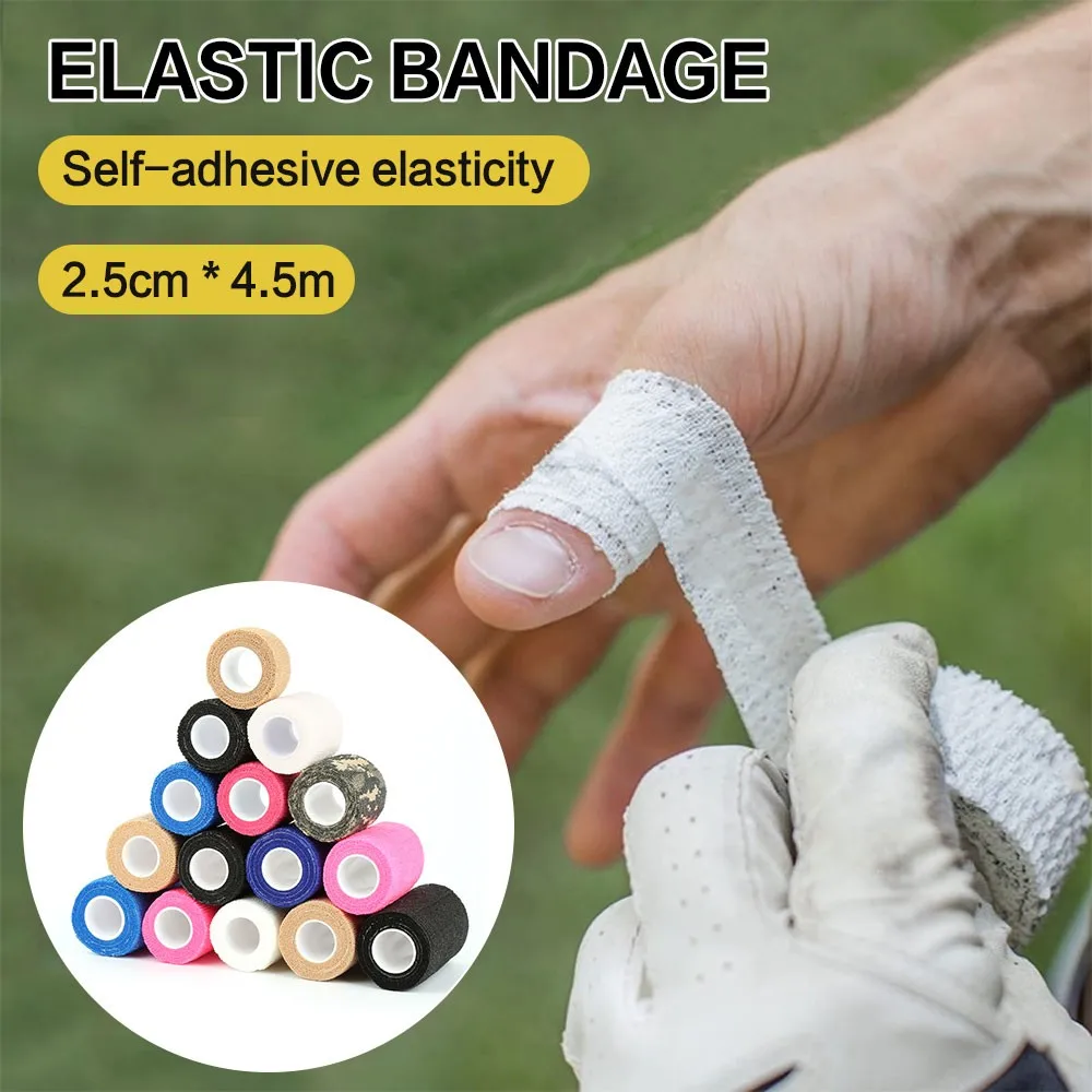 Vendaje elástico autoadhesivo para deporte, cinta Elastoplast colorida para rodilla, dedo y tobillo, Kit de primeros auxilios para exteriores, 4,5 m