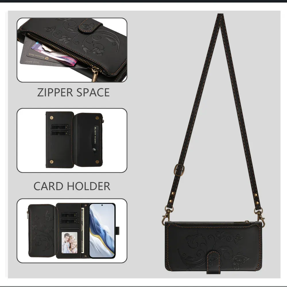 حافظة لهاتف OPPO Realme GT7 Pro Racing 7T 6T 6 T 5G بسحاب بطاقة جلدية Etui لهاتف Realme GT Neo 6 5 SE 2 3 3T Neo7 Turbo #4