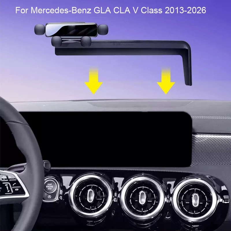 Car Phone Holder For Mercedes-Benz GLA CLA V Class 2013-2026 GPS Screen Navigation Stand Auto Special Decoration Modify