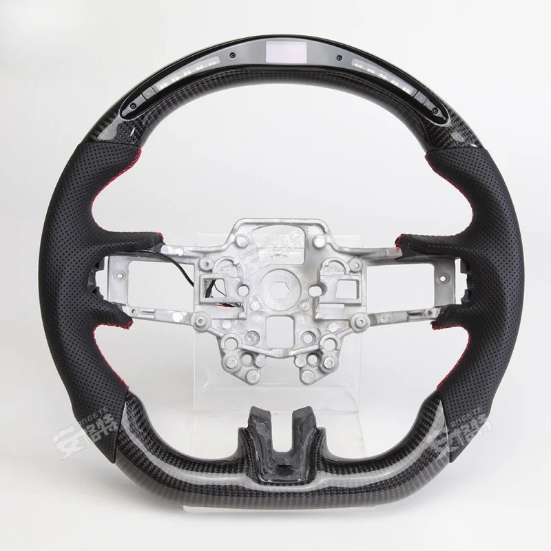 For Ford Mustang (2018-2021) LED Carbon Fiber Sport Steering Wheel (Modification Upgrade Part)