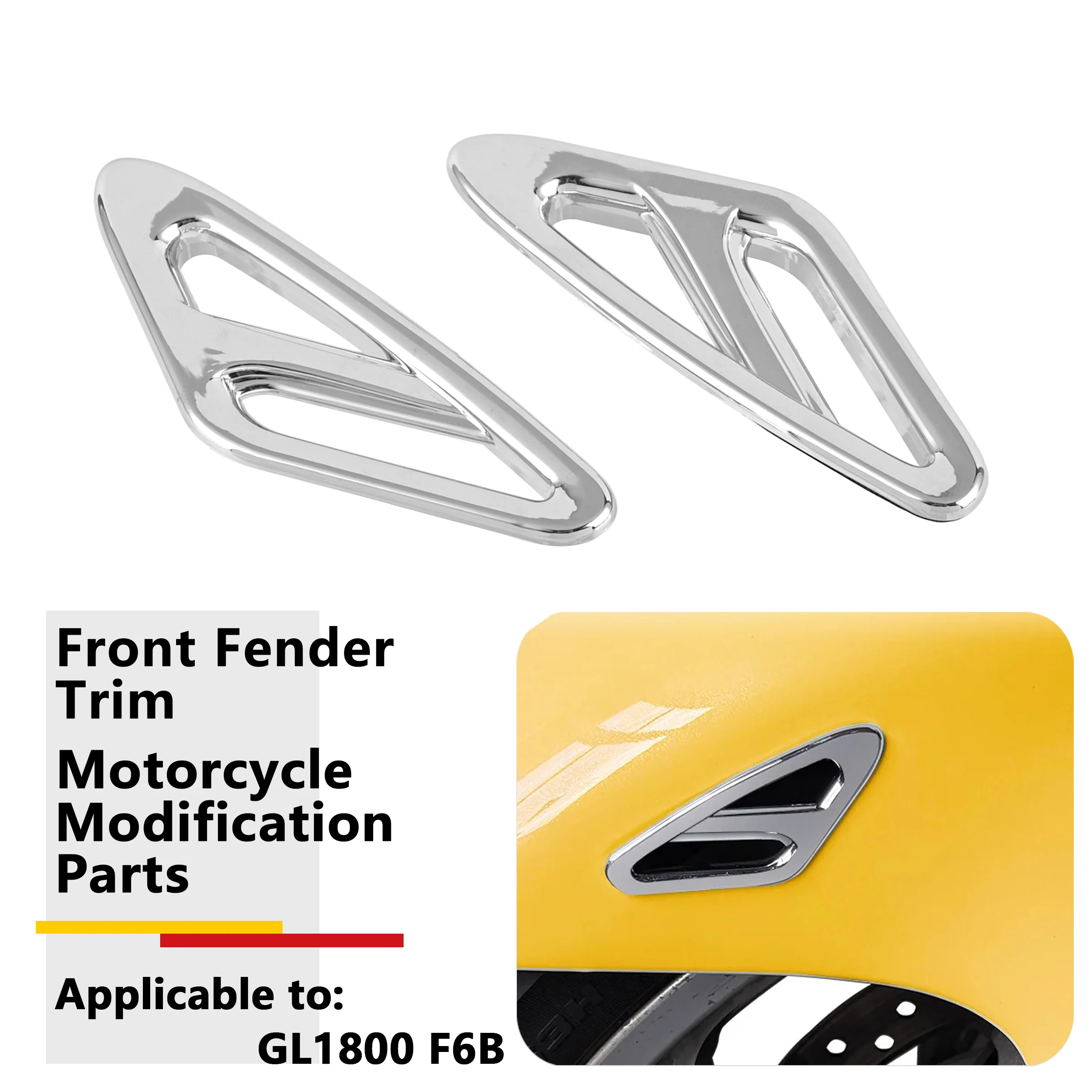 Acento de relleno de guardabarros delantero cromado para Honda Goldwing GL1800 2001-2010 2012-2017 Gold Wing F6B adornos de deco