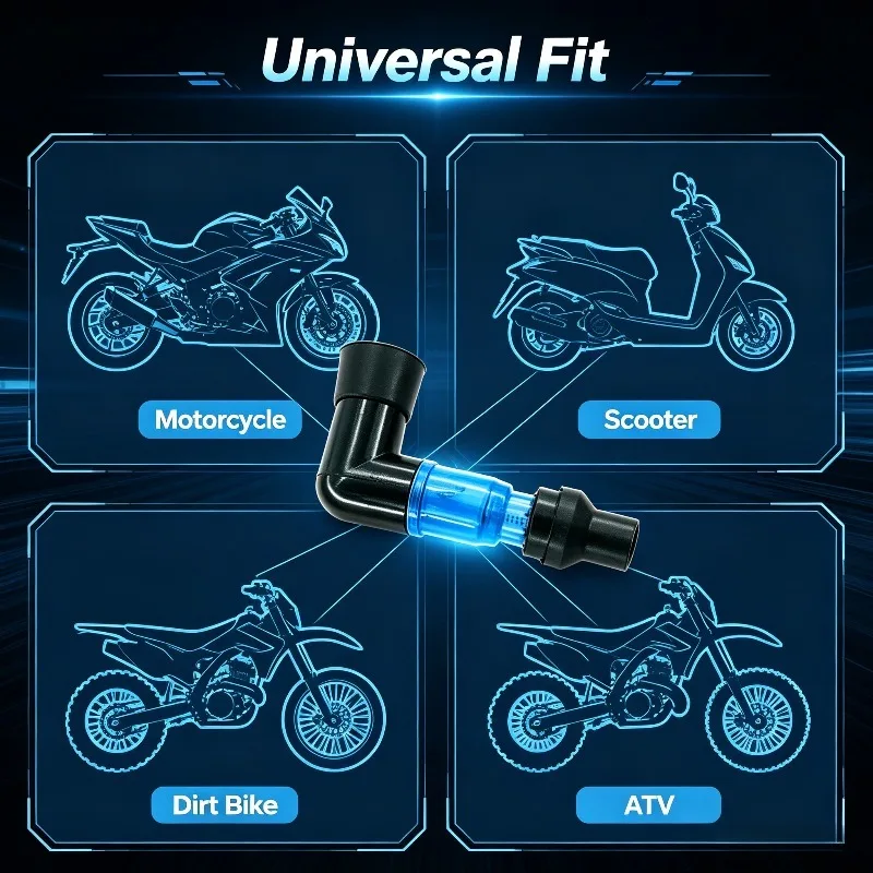 Capa de Vela de Ignição de 90 Graus para Motocicletas, Capa Universal de Vela de Ignição para Motocicletas