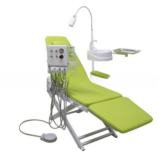 Portable Dental Chair,Lightweight Folding Dentist Stool with LED,Easy-Assembly Dental Exam Chair for Clinic,Mobile Dental Unit