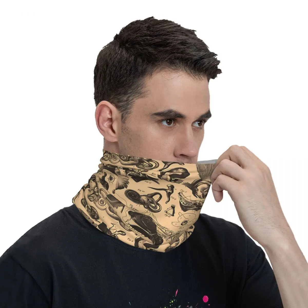 Human Visceral Heart Art Scarf Neckerchief Neck Face Mask Polyester