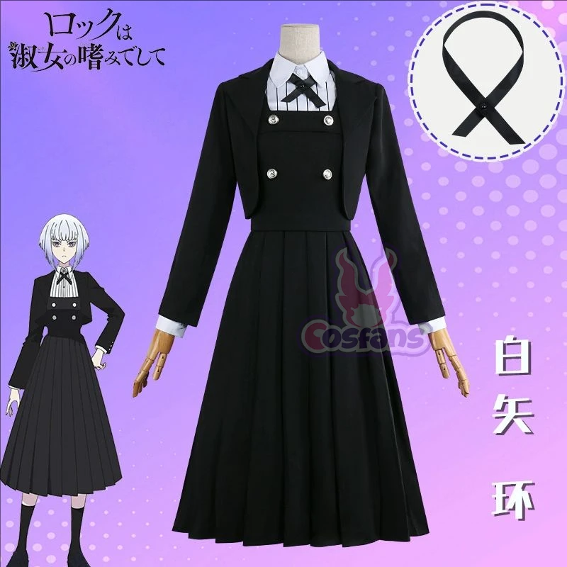 

Rock Is A Lady's Modesty Shiraya Tamaki Косплей Костюм Аниме Японский JK Черная Школьная Форма Юбка Женский Милый Костюм Кампуса