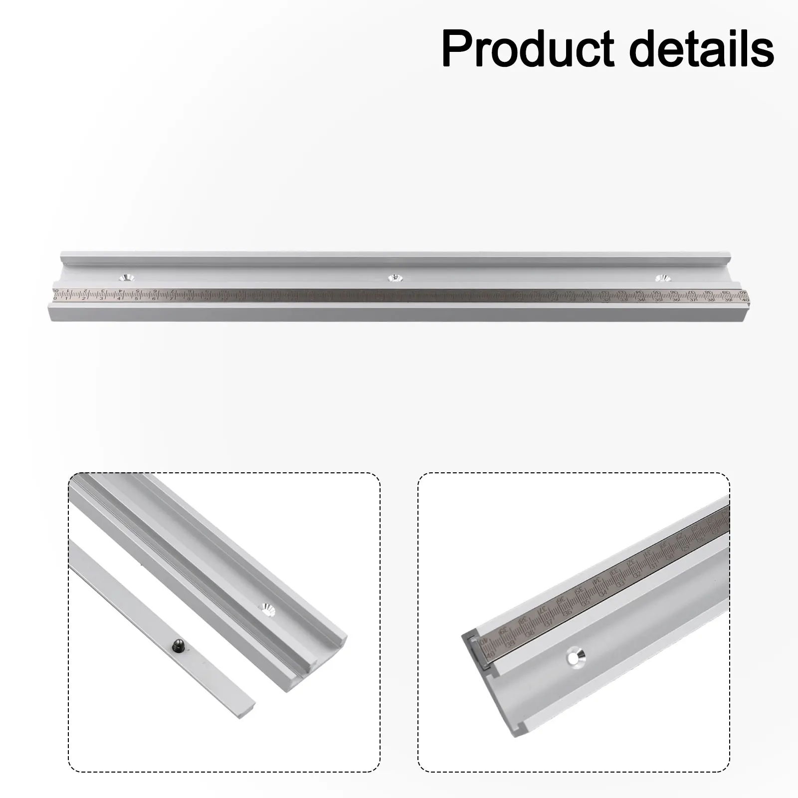 45 Type T Slot Miter Track in Aluminum 40cm Length for Router and Table Saws Designed for Quick and Easy Clamping