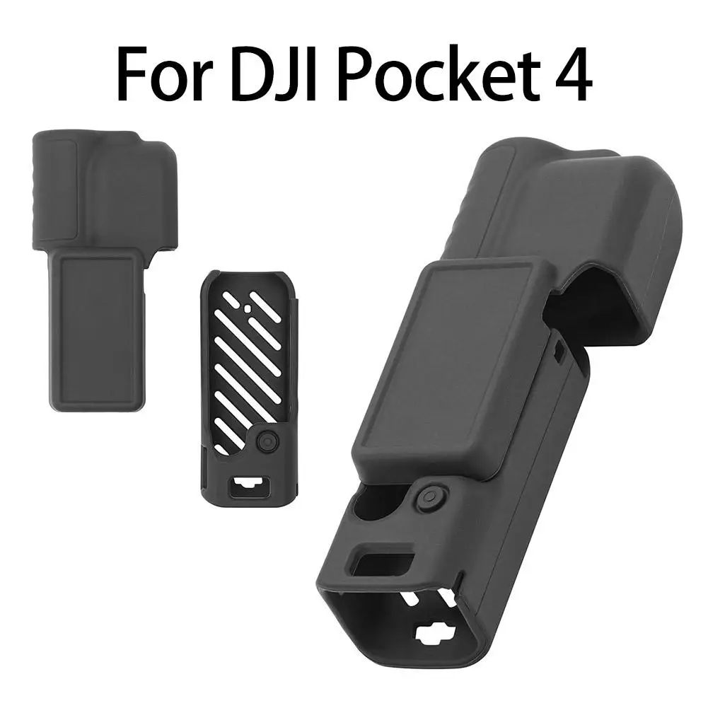 Silikon-Schutzhülle für DJI Osmo Pocket 4, geteilte, stoßfeste Abdeckung mit Wärmeableitung, Sportkamera-Zubehör
