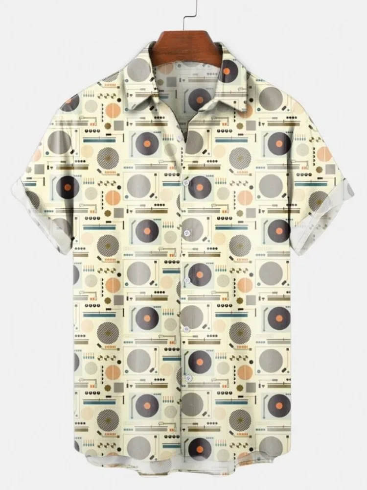 Men's Hawaiian Shirt Summer Elegant Social Short Sleeve Printed Harajuku Oversized Loose Breathable Dazn Retro Clothing