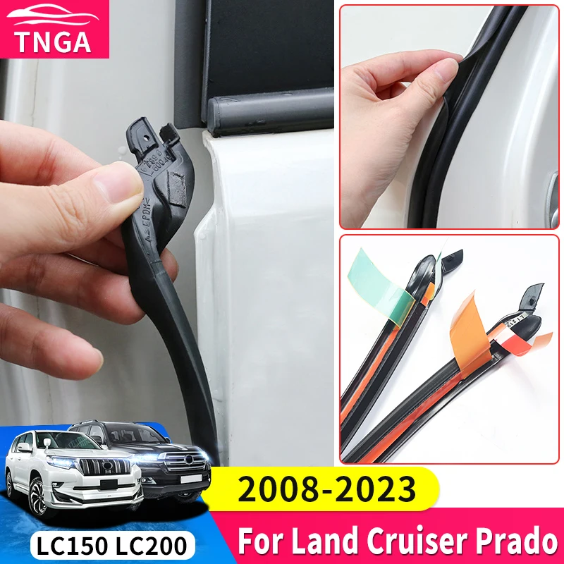 For Toyota Land Cruiser Prado 150 200 Weatherstrip Rubber Sealing B Pillar Noise Windproof  LC150 LC200 Exterior Accessories