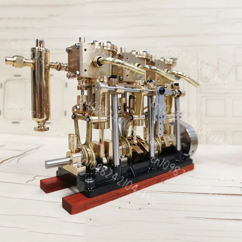 

Double cylinder three cylinder steam engine, high torque steam ship engine model, steam engine