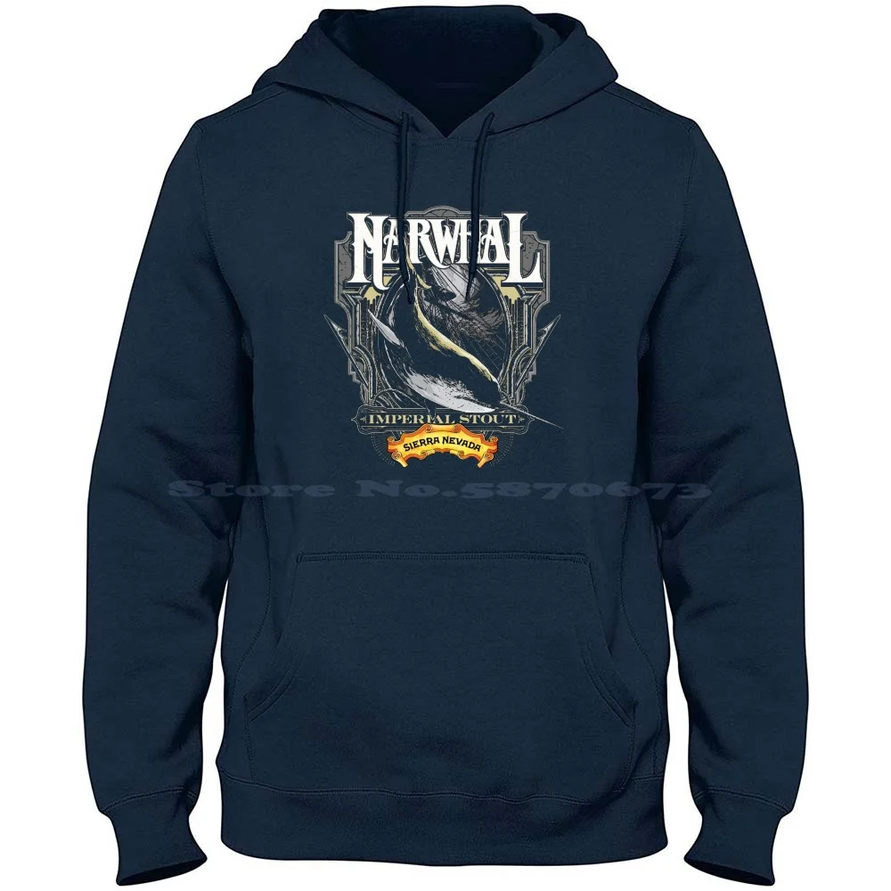 Narwhal 100% Pure Cotton Hoodie Tshirt Narwhal Sierra Nevada Whale Imperial Stout Beer Lager Drink Brewery Cafe Craft