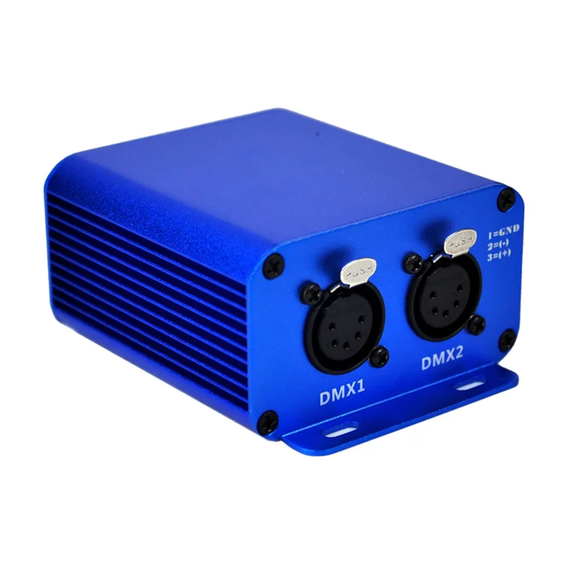 M09K 5 Pin 2 Port DMX Artnet Stage Light Controller 5PIN Xlr Socket 2 Way DMX Signal Exchange Tool RJ45 Net Connector