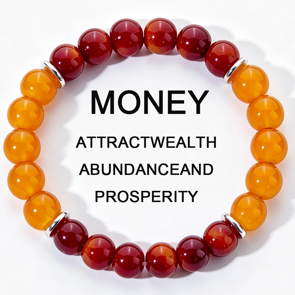 2026 New Trendy Natural Stone Beaded Bracelet for Men & Women Sport Fitness Wealth Money Attraction Adjustable Bead Bracelets