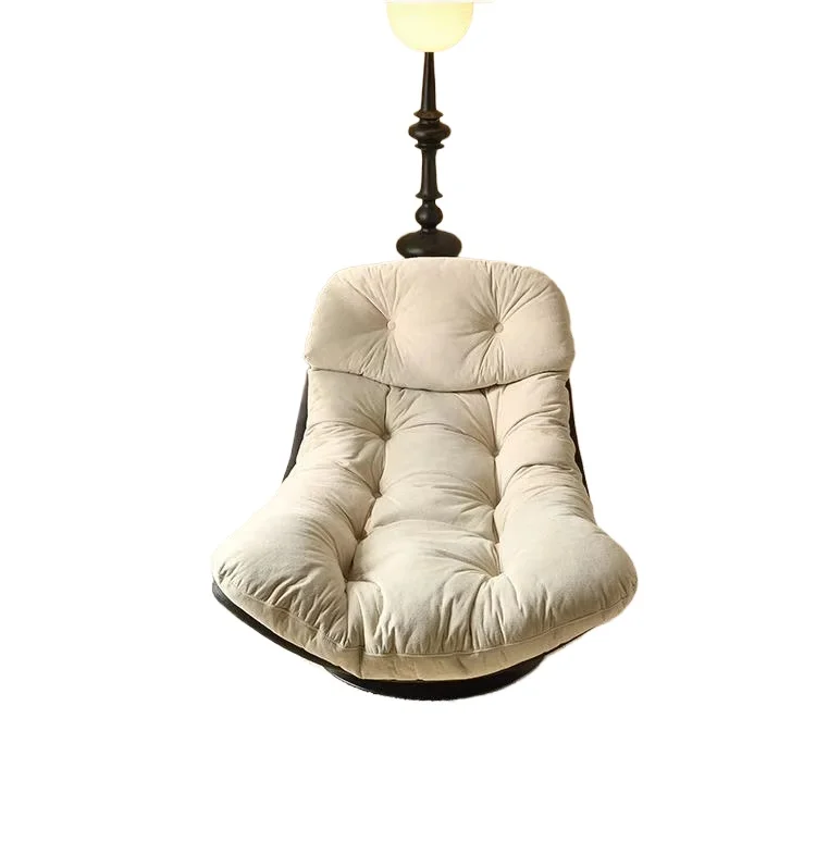 Single eggshell sofa chair luxury rotating rocking  living room lounge chair balcony relaxing lounge chair