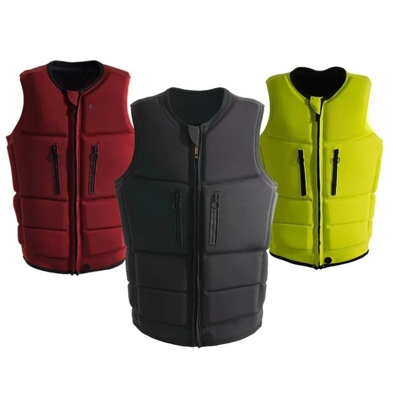 

Hot Sale Neoprene Buoyancy Vest PVC Foam Life Jacket Adult Marine Safety Life Jacket With Pocket Swimming Marine Kayak Life Vest