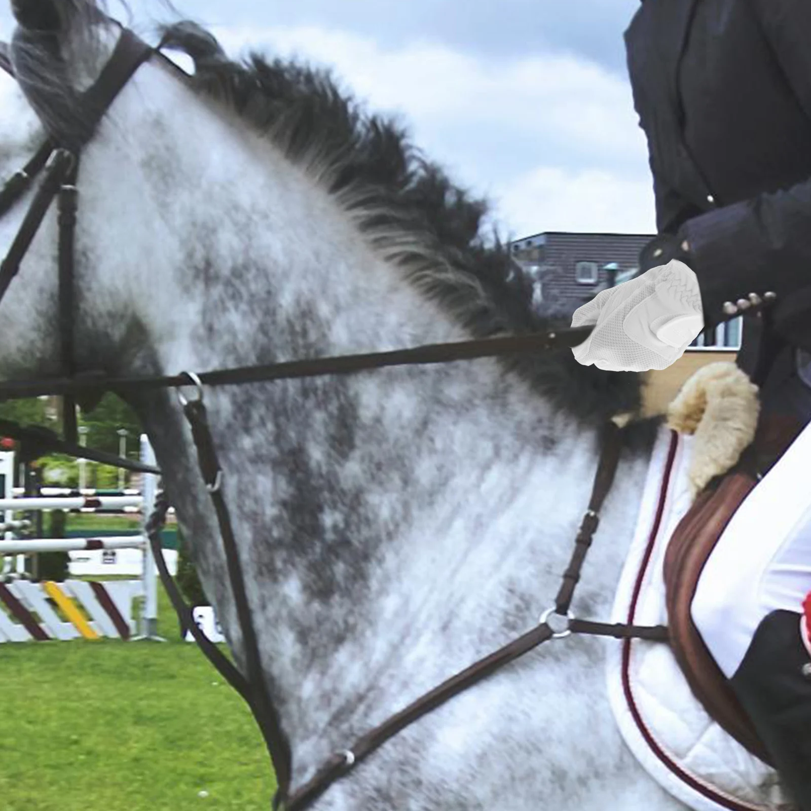 

2Pcs Equestrian Gloves Outdoor Durable Non-Slip Riding Gloves Horse Riding Gear Protective Equipment for Equestrian Sports