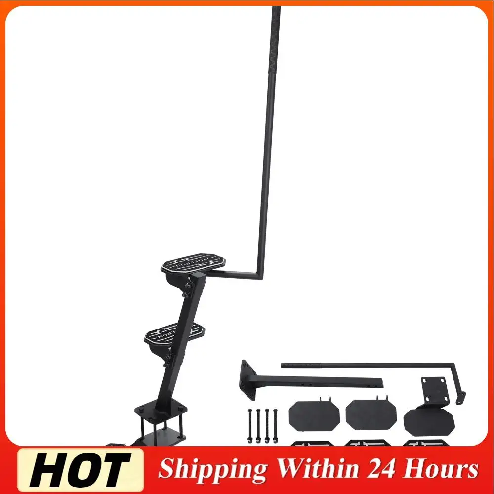 

Boat Trailer Steps with Handrails Yacht Staircase Capacity 450 Lbs Anti-Slip Mat Staircases for Boats Dock & Launching