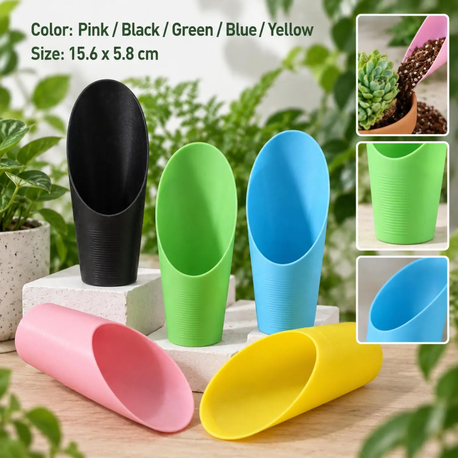 Bonsai DIY Soil Scoop Soil Gardening Potted Cultivation Bucket Shovel Plastic Enduring Bucket Shovel Cylinder Plant Tool Mini