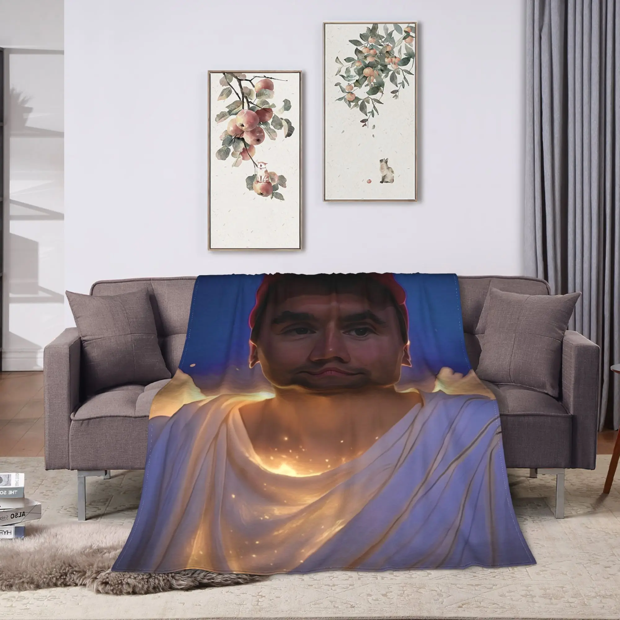 Charlie Kirk Angelic Advocate Flannel Blanket  Super Soft Throw Blanket for Couch Chair Comfortable Bedspread Sofa Bed Cover