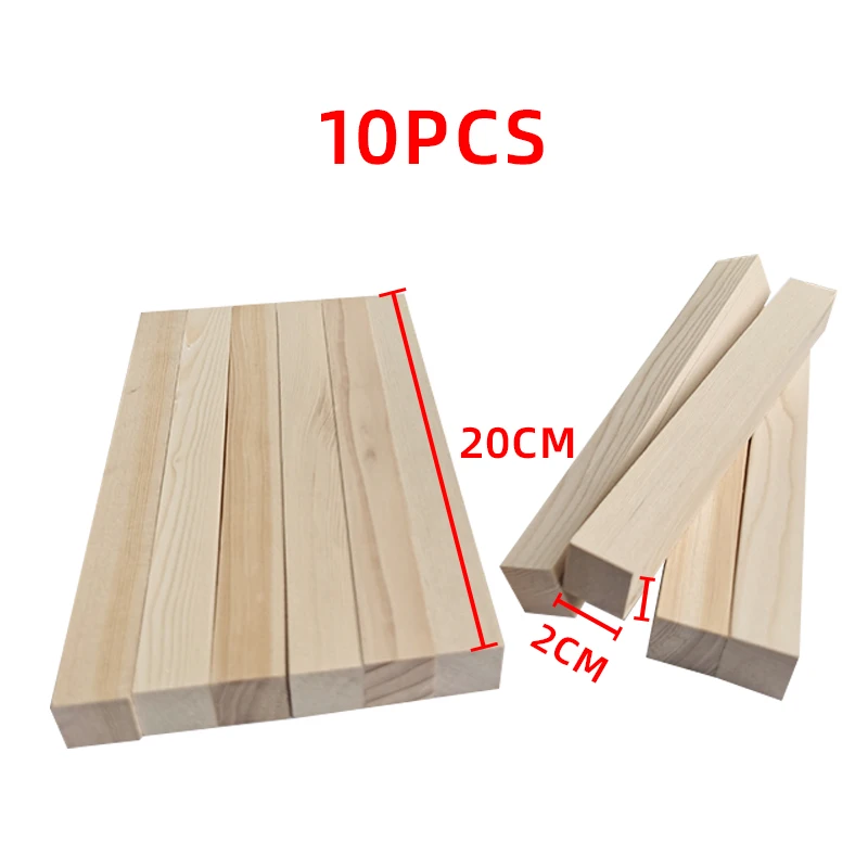 Square hemlock Wooden Dowels for Crafting, Unfinished Hardwood Sticks Wood Strips for Woodworking, Arts and DIYers, Home Decor