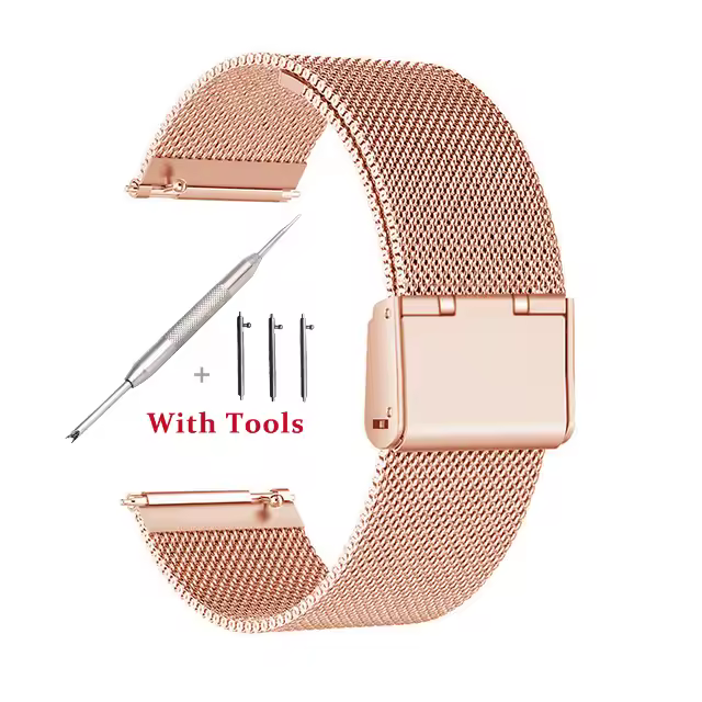 18mm 20mm 22mm 24mm Width Quick Release Full Stainless Steel Watchband Wristwatch Universal Flat Head Watch Strap Accessories - Image 14