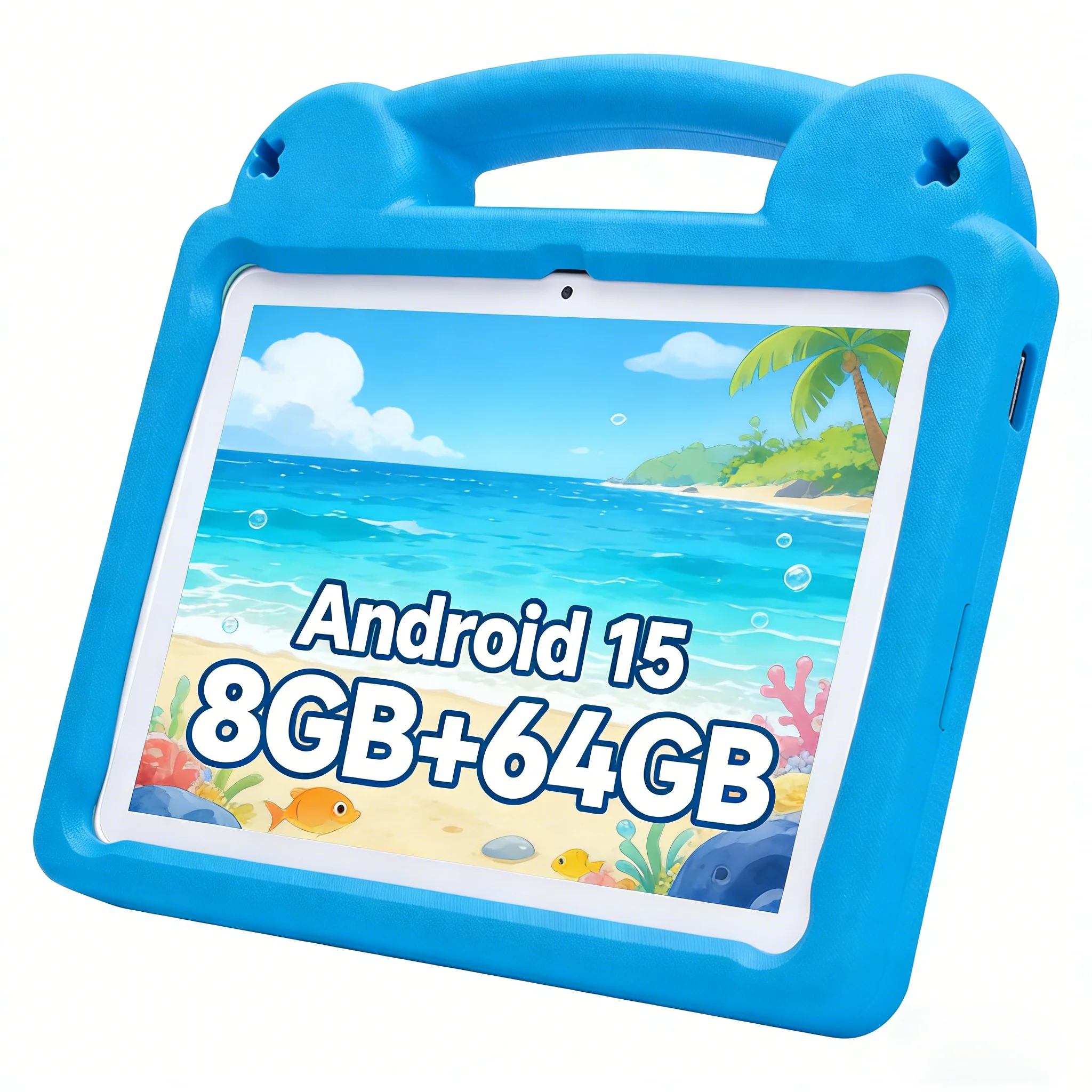 

Портативный детский планшет Paitanry 10.1 дюйма, Android 15, 8 ГБ ОЗУ, 64 ГБ ПЗУ, 5000 мАч, с родительским контролем, ударопрочный чехол, Google Play