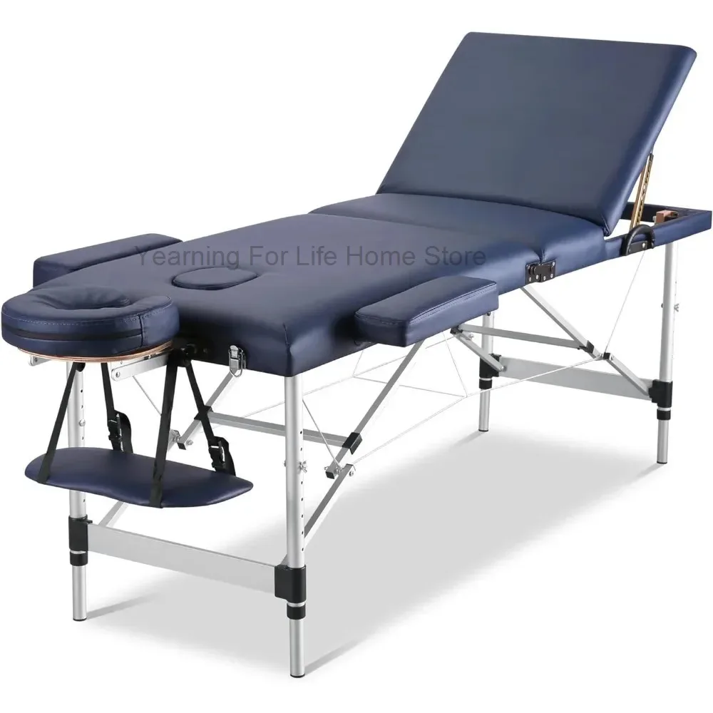 

Table Portable Massage Bed Lash Spa Tattoo Bed Esthetician Adjustable Professional 3-Fold Aluminum Legs Carrying Bag MQAM