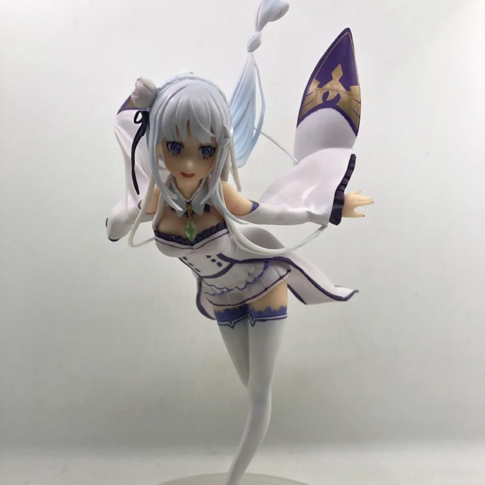 

Anime Re Life In A Different World From Zero Emilia PVC Action Figure Collectible Model Doll Toy 24CM