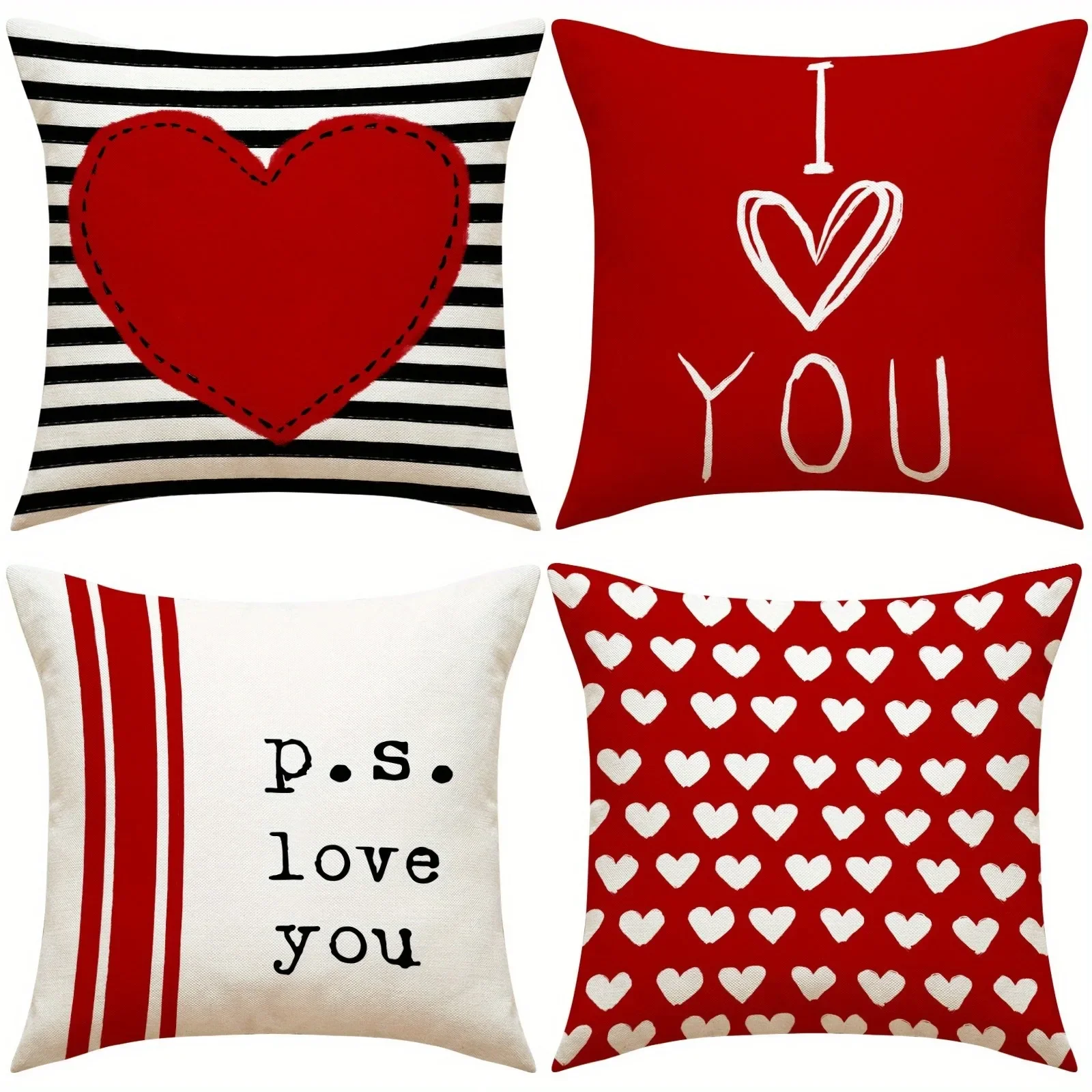 Valentines Day decoration pillowcase romantic sweet home room decoration love pattern printing Sofa cushion cover Goro akechi