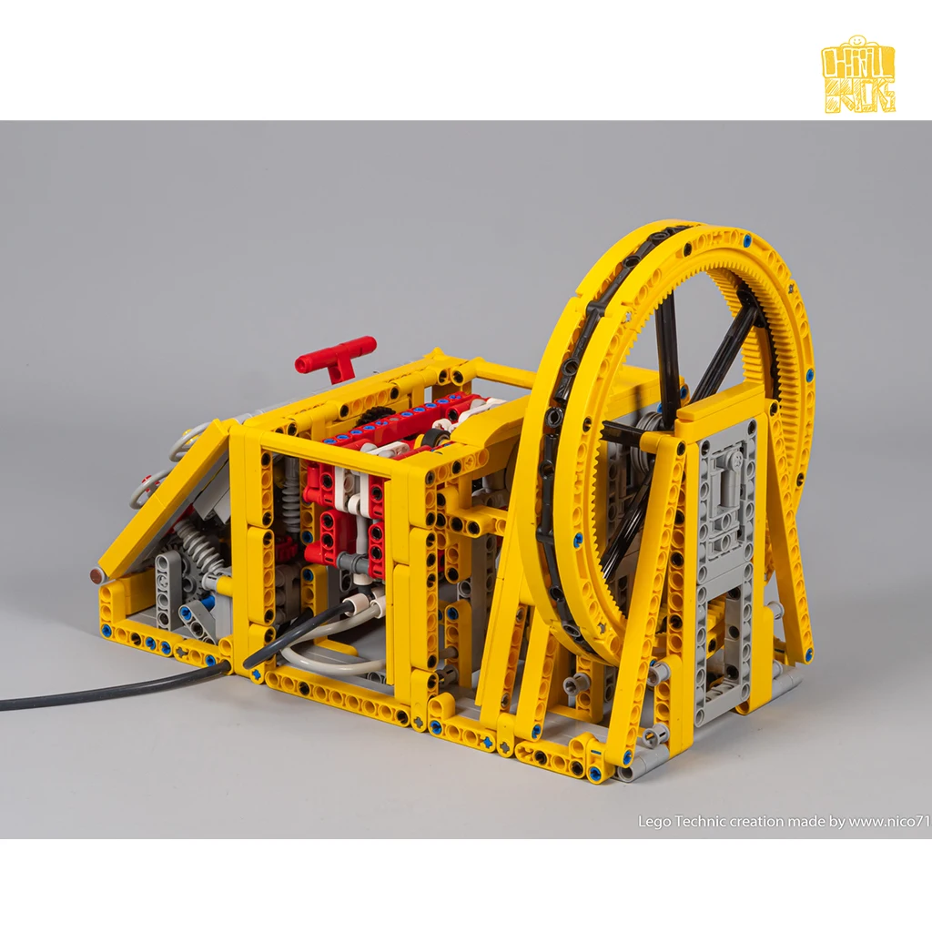 MOC-128169 Switchless Pneumatic Machine Model With PDF Drawings Building Blocks Bricks DIY Toys Birthday Christmas Gifts