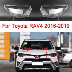 For Toyota RAV4 2016-2019 Auto Front Headlight Transparent Cover Shell Headlamp Transparent Glass Lampshade Lens Cover