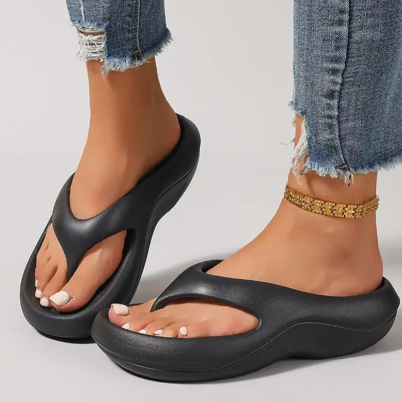 

2025 New Women's EVA flip flops, lightweight soft soled minimalist beach slippers, comfortable holiday and home casual slippers
