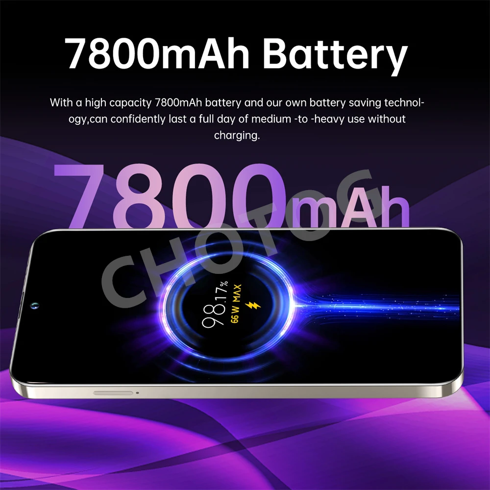 2025 SMS 24 هاتف ذكي فائق الأصلي رخيص الثمن 7.3 بوصة الإصدار العالمي 5G هواتف محمولة بشريحتين 7800 مللي أمبير في الساعة أندرويد 14 هواتف محمولة