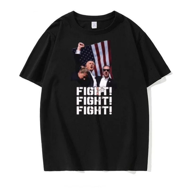 

Fight Fight Fight Trump 2024 Unisex T-shirts for Man Woman Short Summer Tees Casual Cotton New Arrival Fashions Couple's Cloths